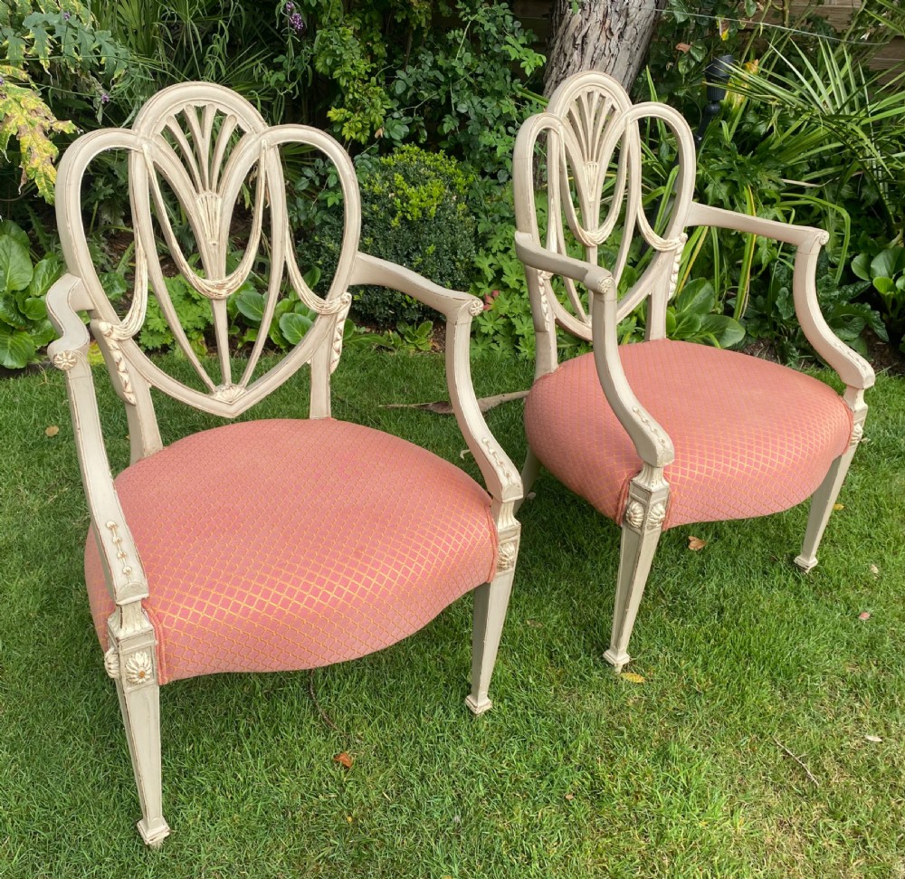 Pair of Sheraton design armchairs 