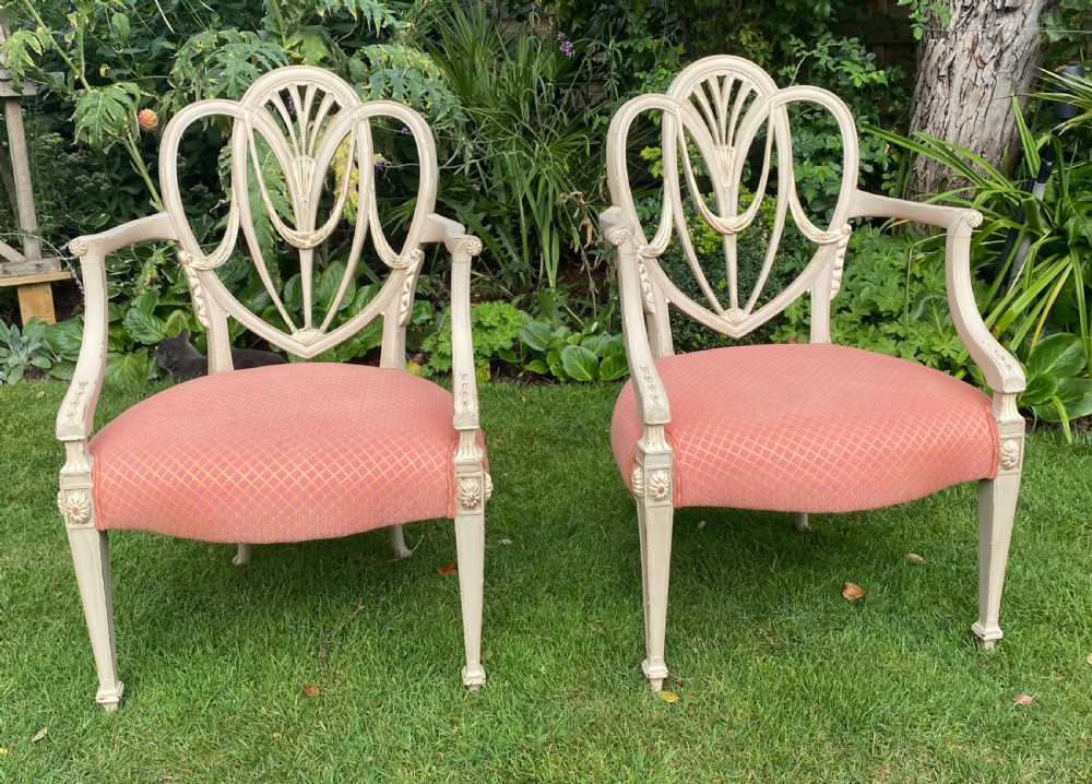Pair of Sheraton design armchairs  View II