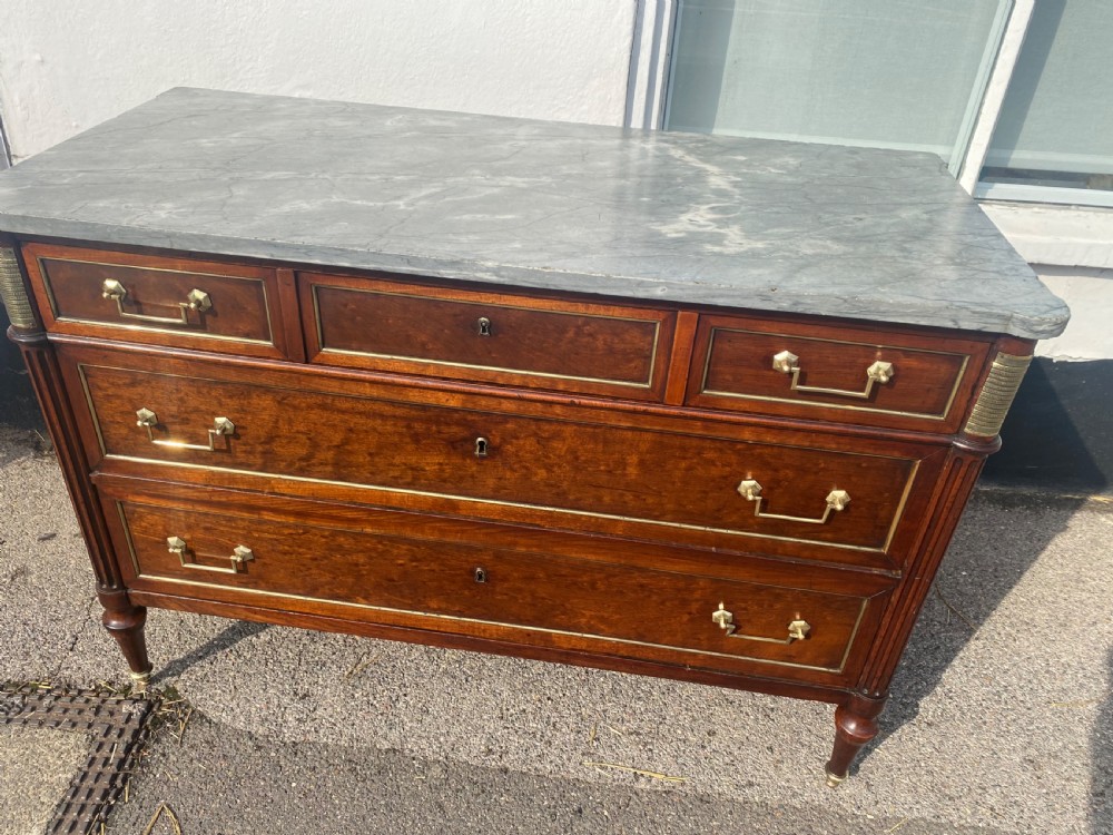 18th Century French commode in plum pudding mahogany  View III