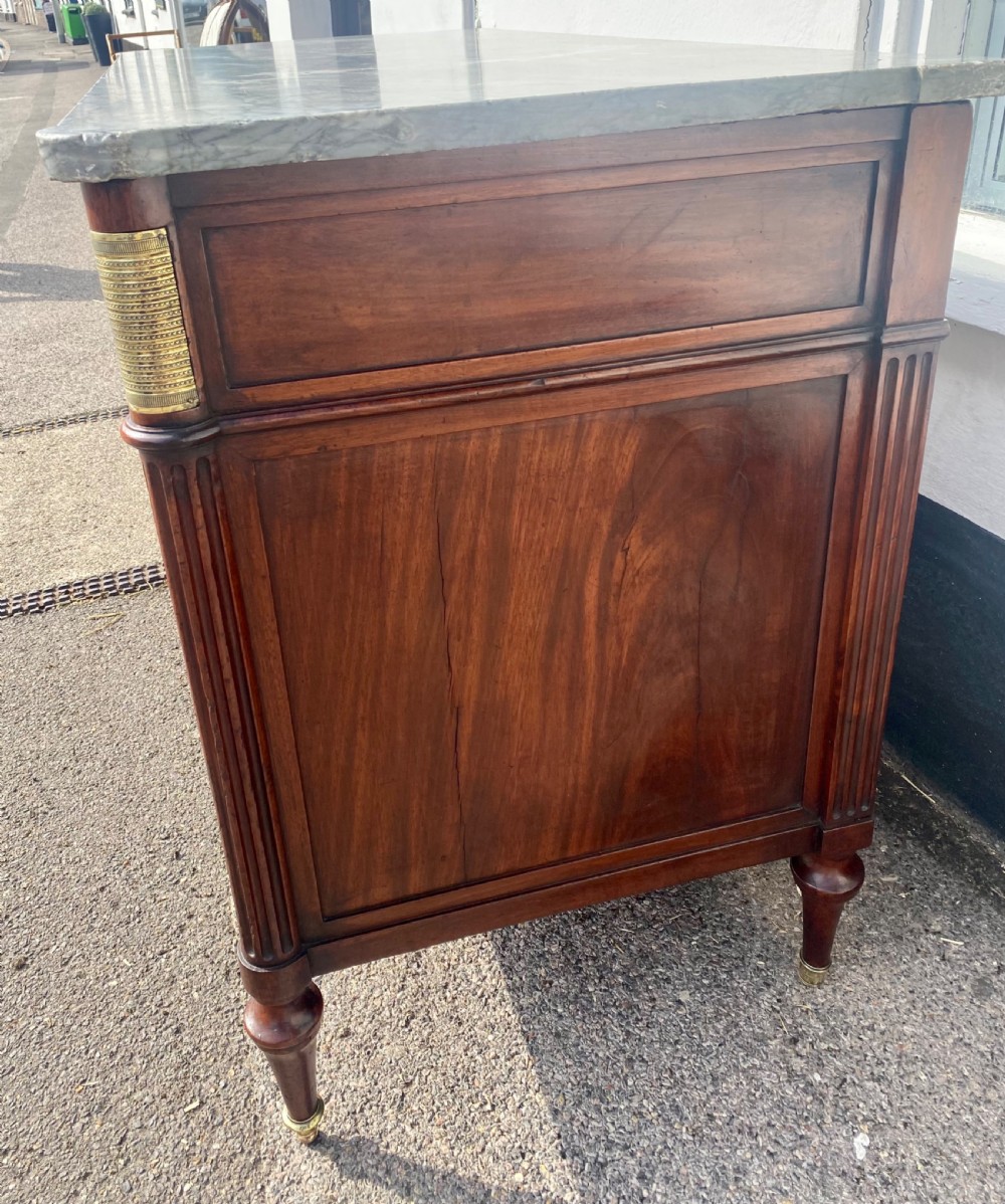 18th Century French commode in plum pudding mahogany  View V