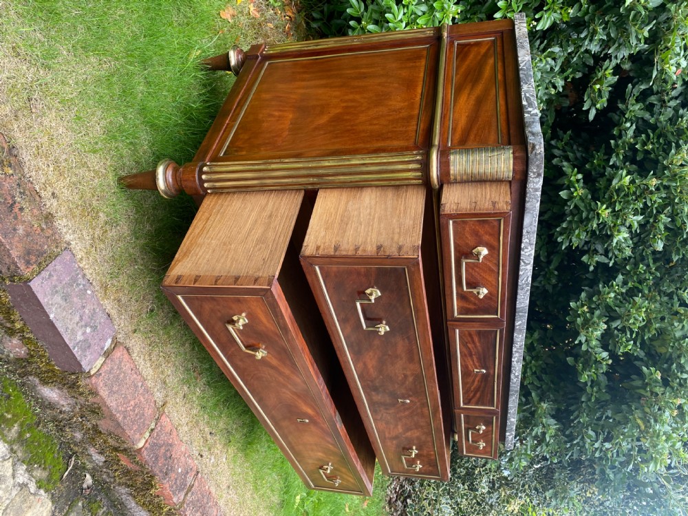 French Louis XVI brass inlaid commode  View VI