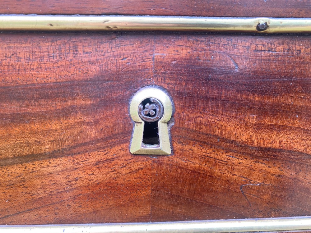 French Louis XVI brass inlaid commode  View VIII