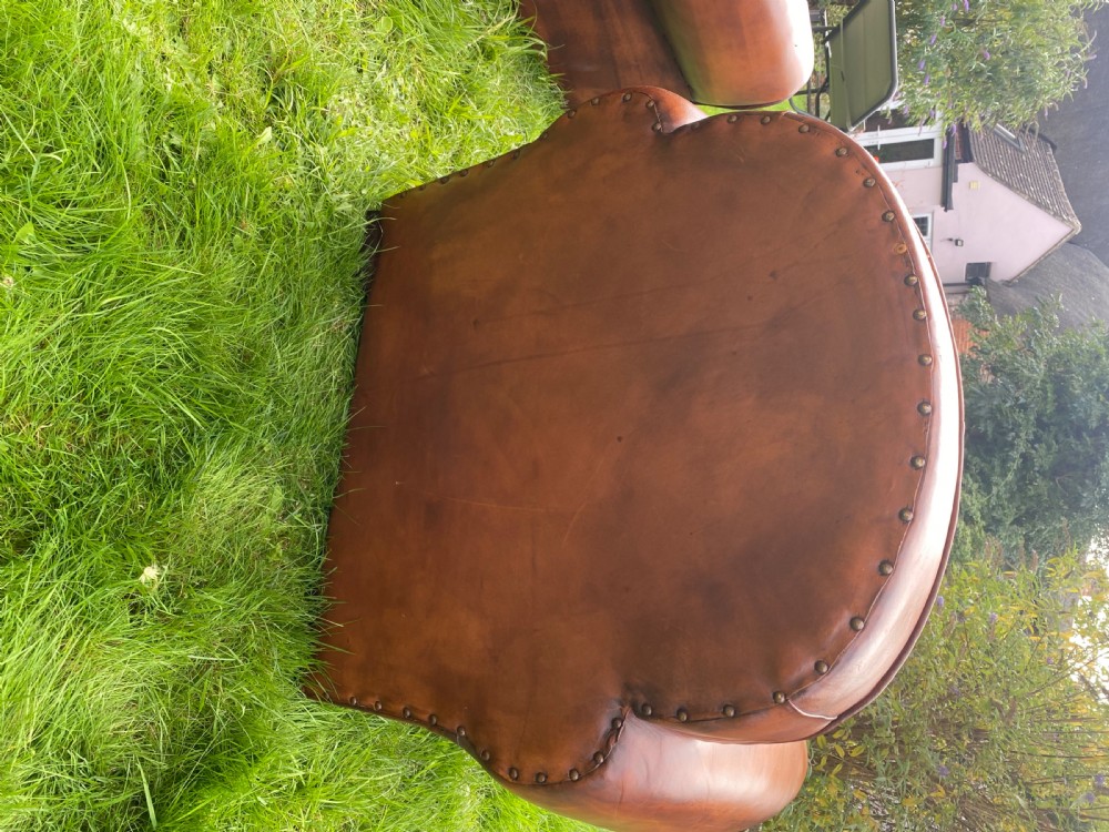 Pair of large leather club chairs  View IV