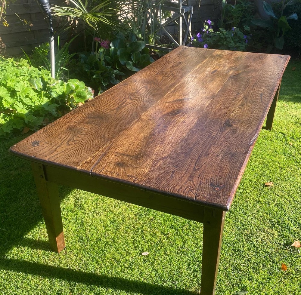 Large oak coffee table