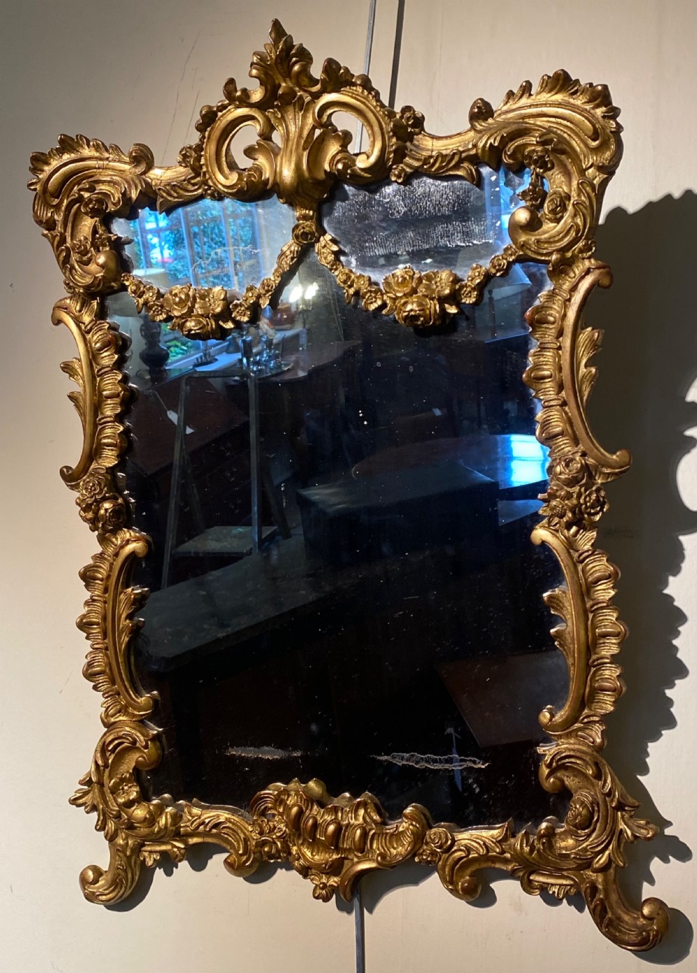 Carved gilt wood mirror 