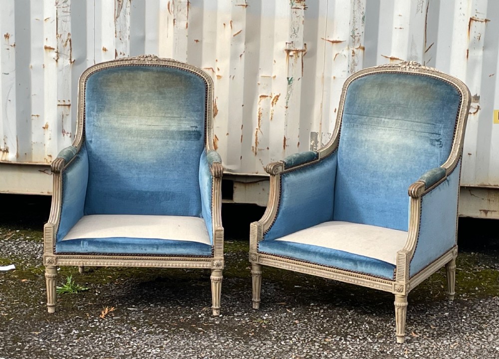 Louis XVI style 19th C Painted Armchairs  View II