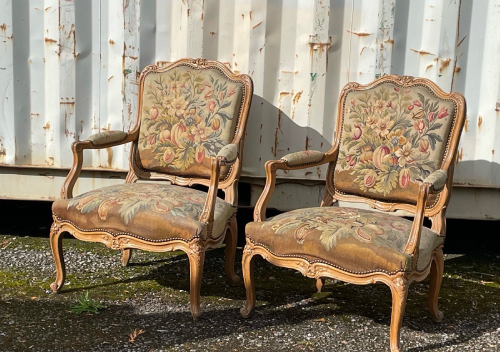 Louis XV style Needlepoint Chairs 
