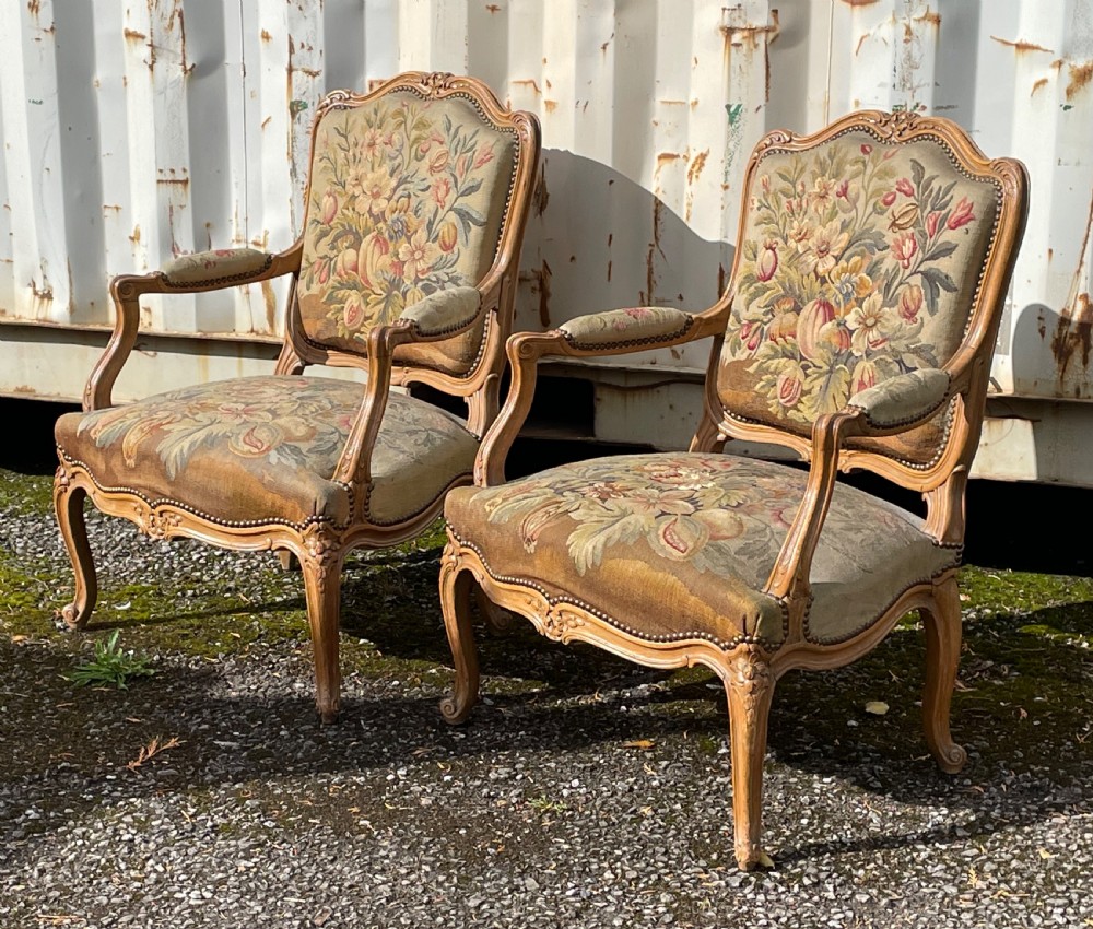 Louis XV style Needlepoint Chairs  View II