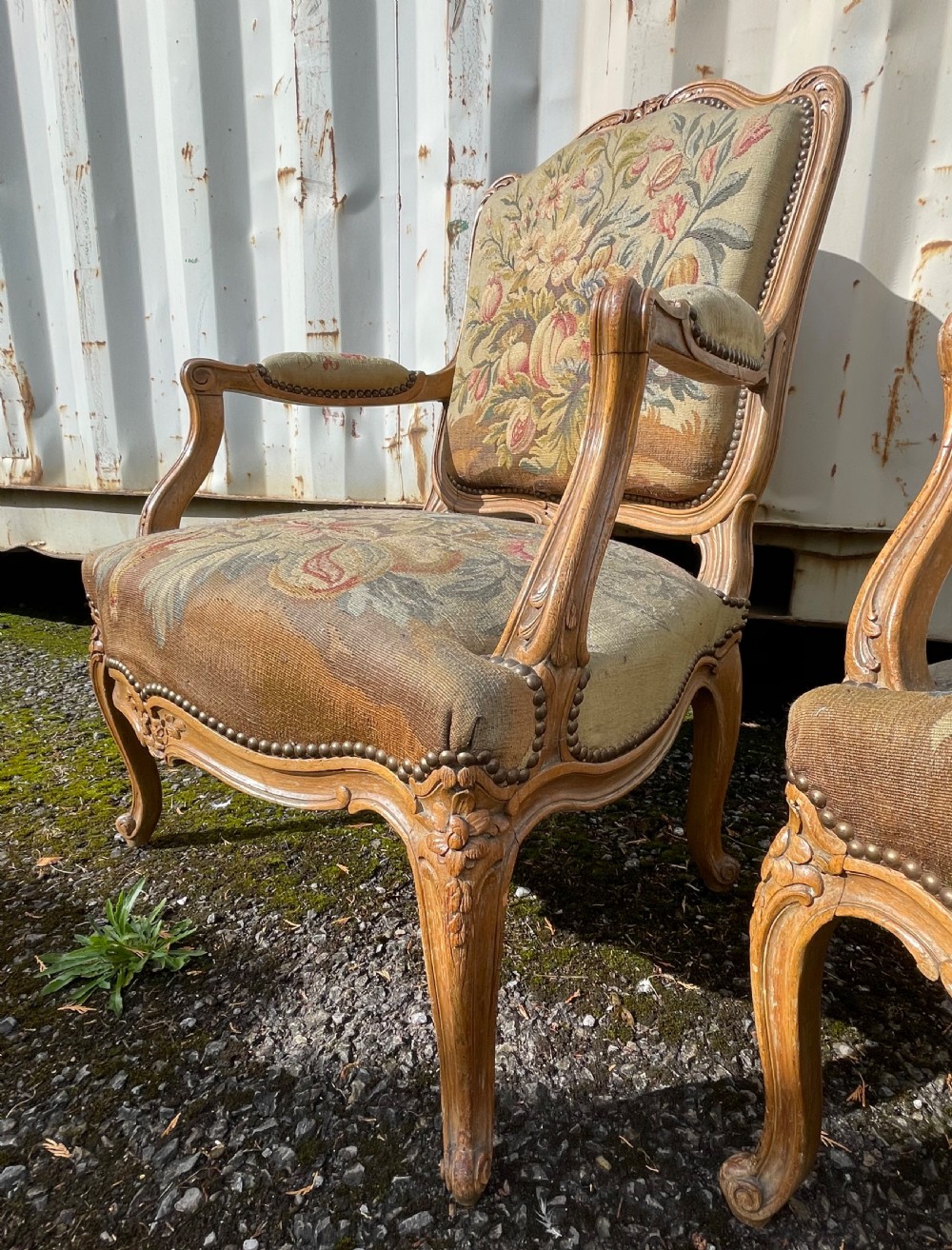Louis XV style Needlepoint Chairs  View VI