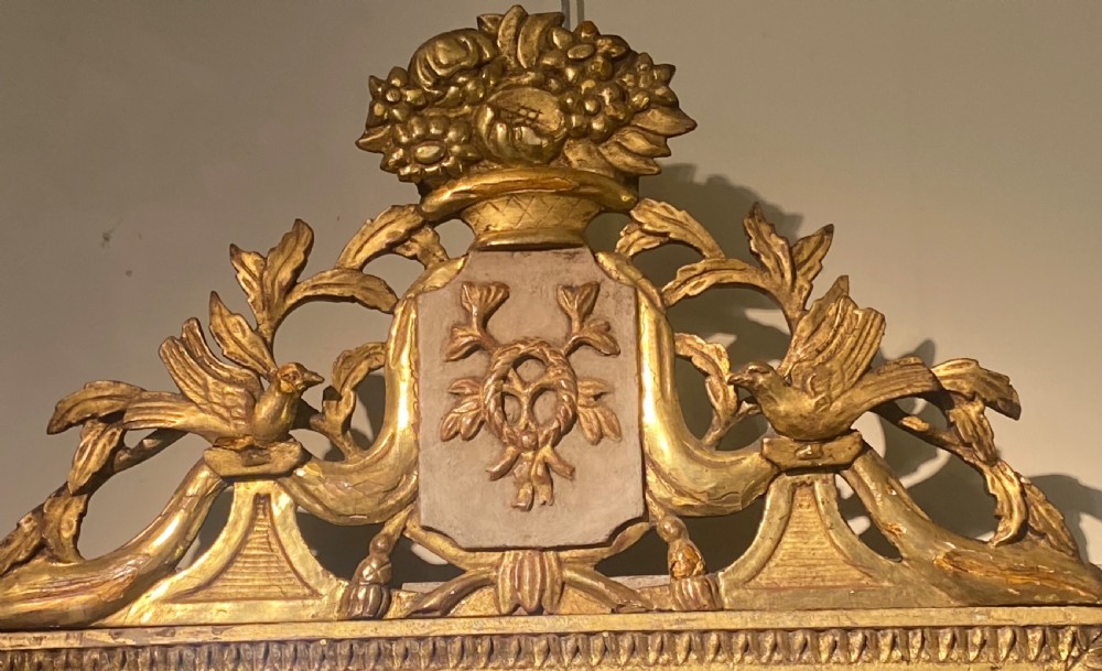 18th Century gilt wood and painted Louis XVI mirror  View IV