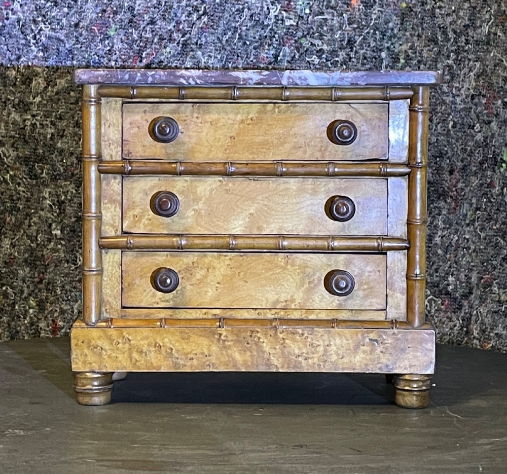 Miniature Faux Bamboo Commode View III