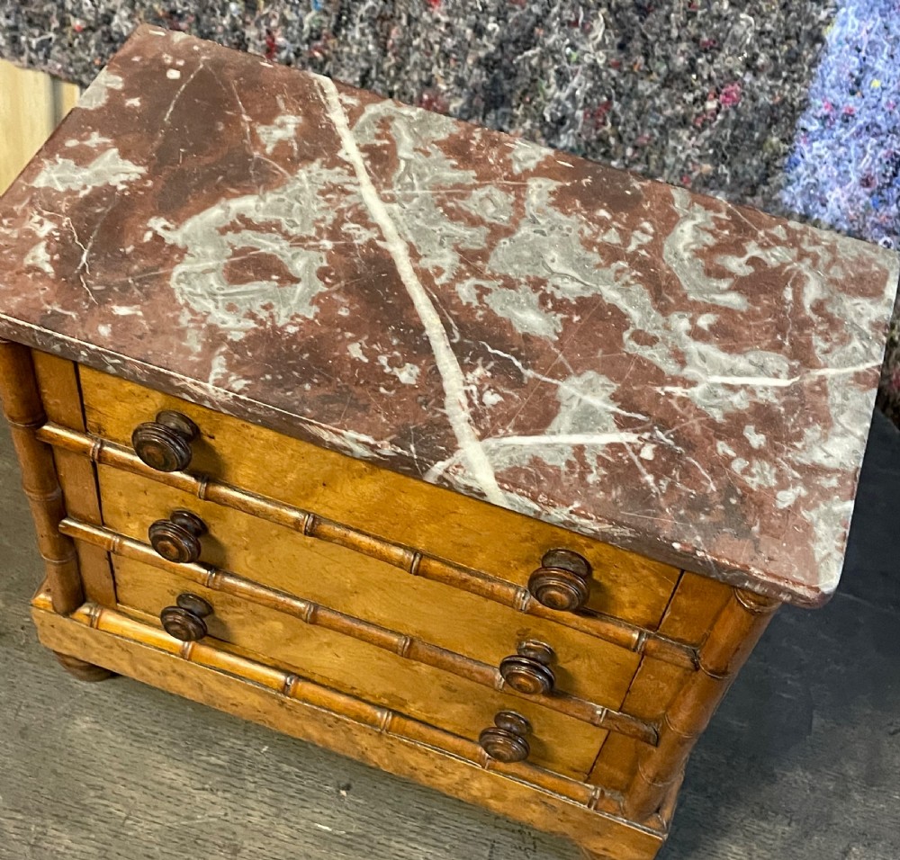Miniature Faux Bamboo Commode View IV