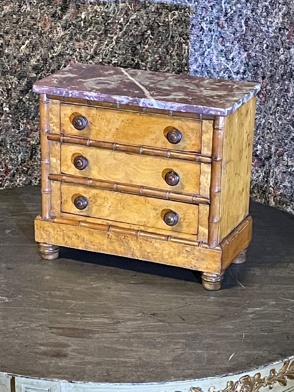 Miniature Faux Bamboo Commode