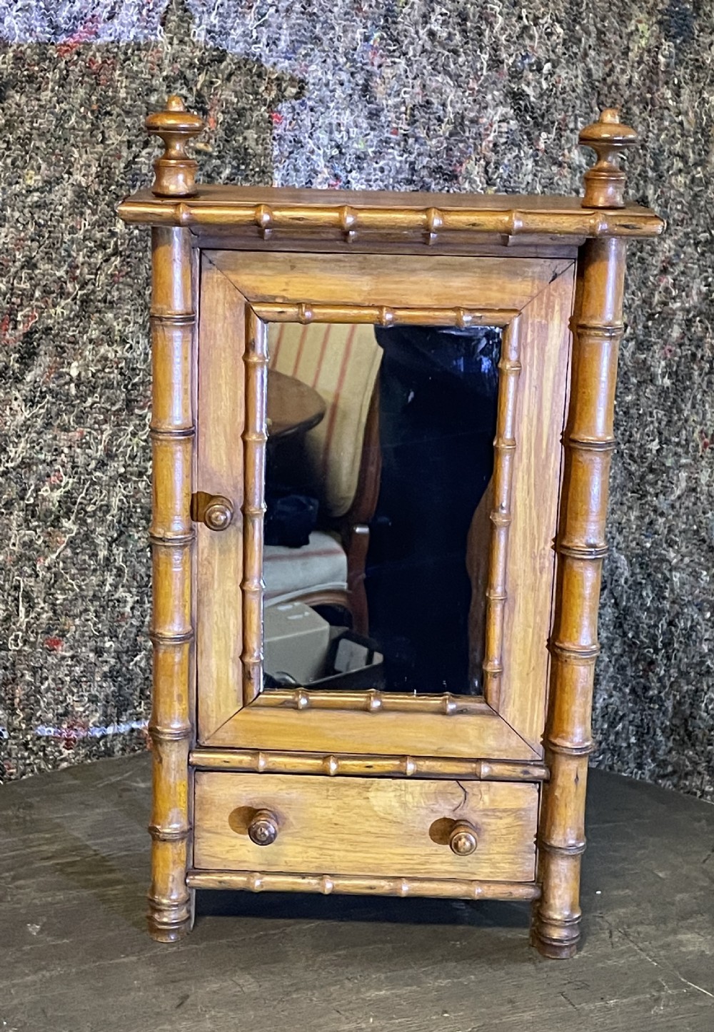 Miniature French Faux Bamboo Armoire View III
