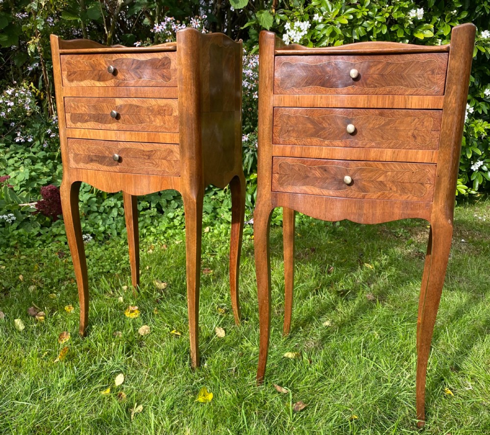 Pair of marquetry bedside tables  View IV