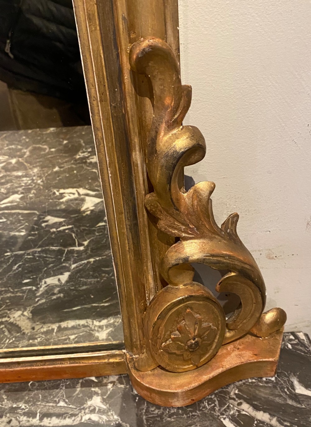 English gilt Overmantel mirror  View V