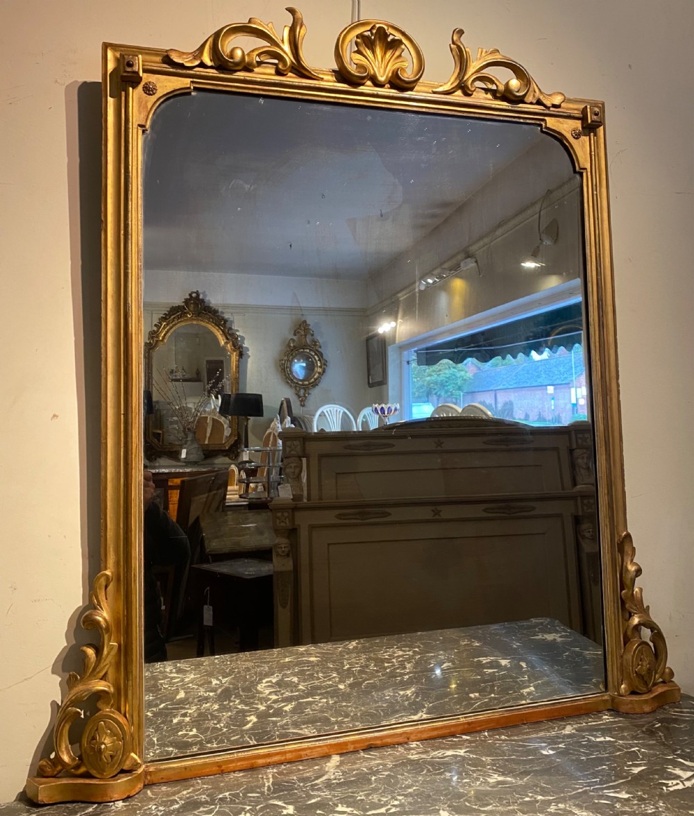 English gilt Overmantel mirror  View VI