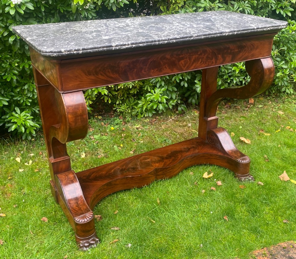 Flame mahogany console table  View II