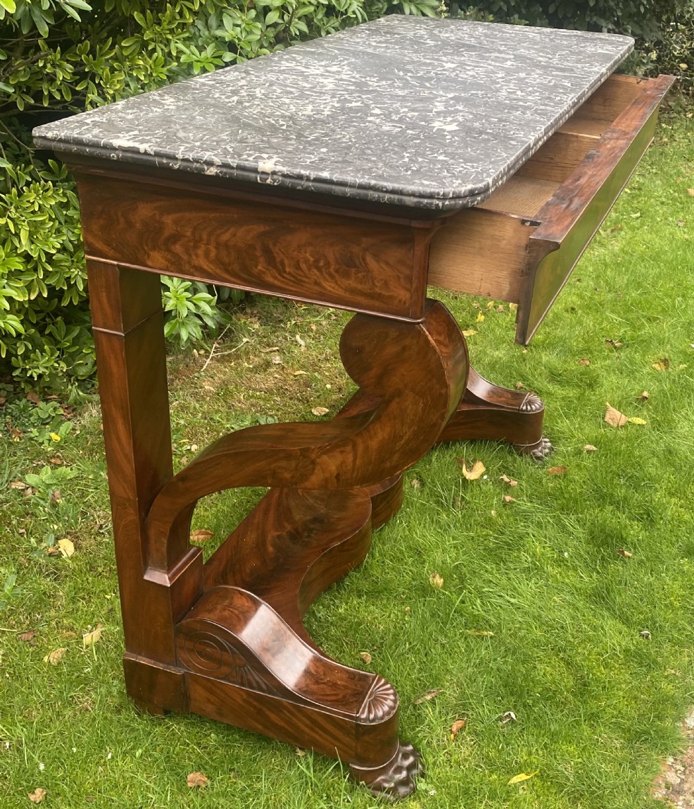Flame mahogany console table  View III