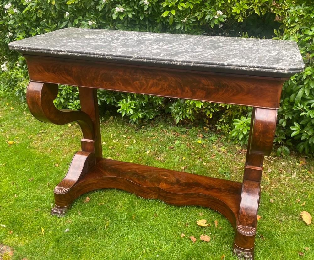 Flame mahogany console table  View IV