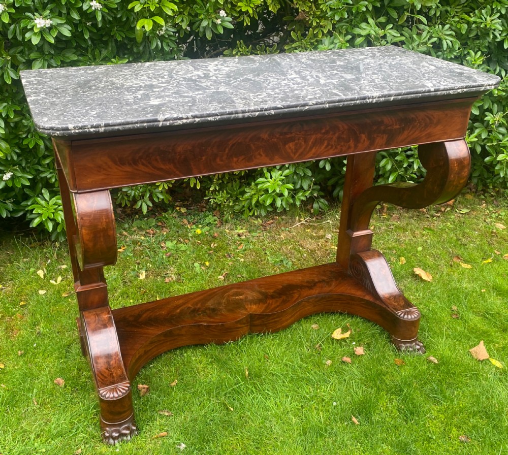 Flame mahogany console table  View V