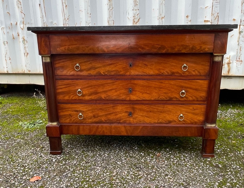French Empire Mahogany Commode  View II