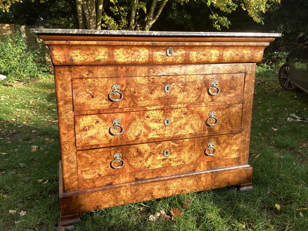 Louis Philippe commode in burr walnut  View IV