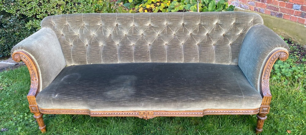 French carved walnut sofa  View VI