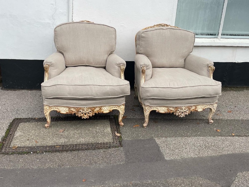 Italian pair of comfy armchairs 