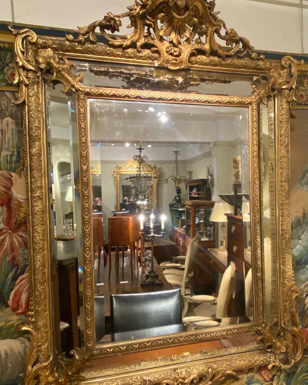 19th Century gilt margin mirror 