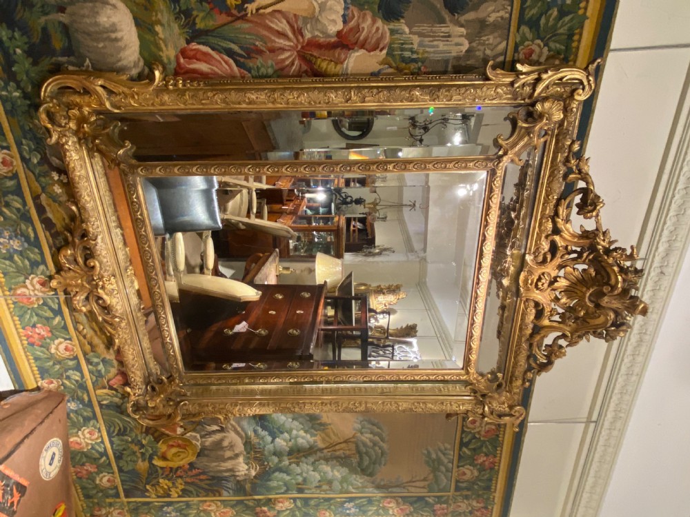19th Century gilt margin mirror  View V