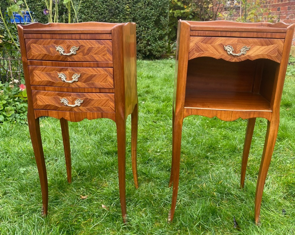 French Louis XV style bedside tables 