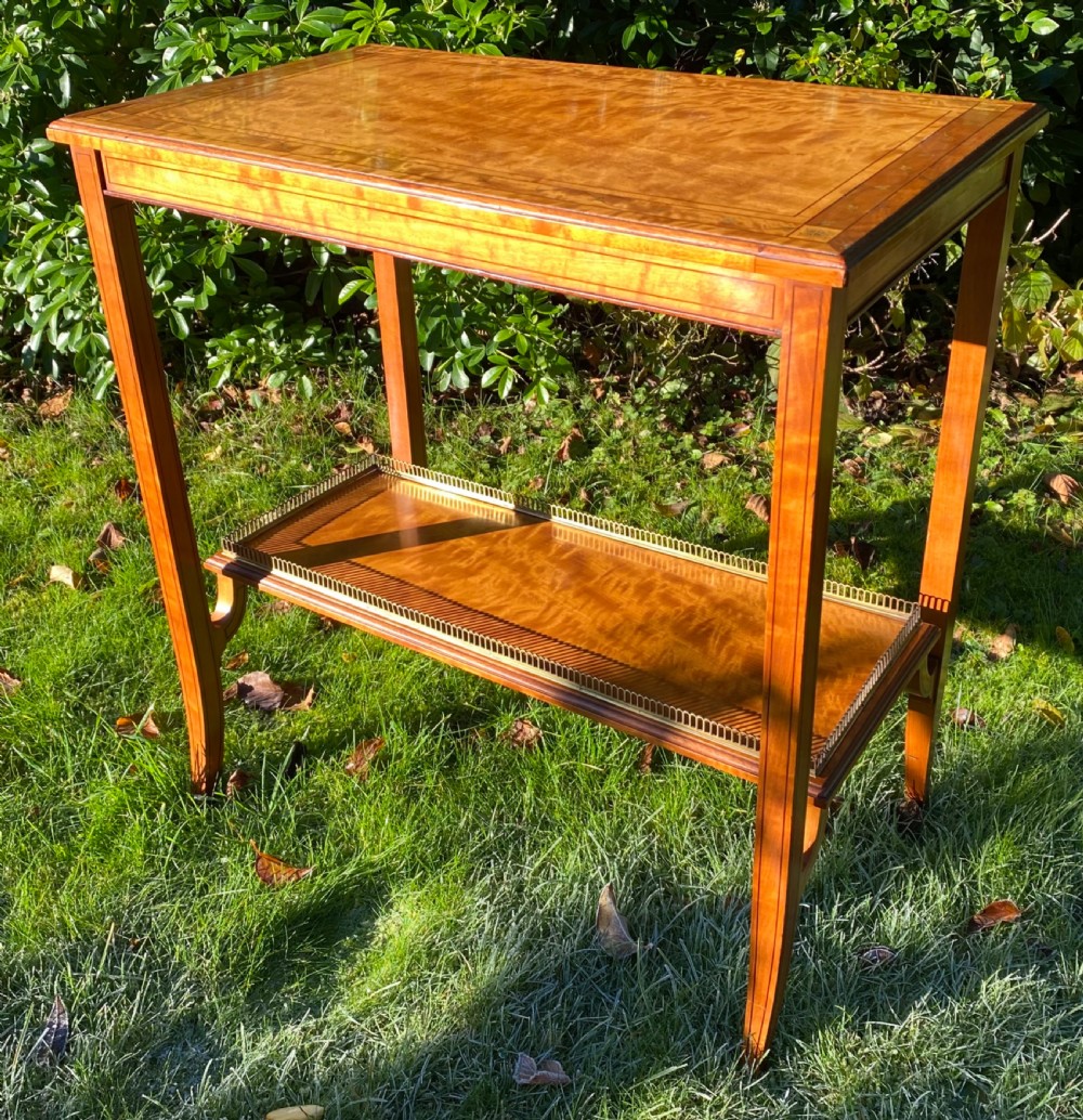 Satinwood two tier occasional table View VI