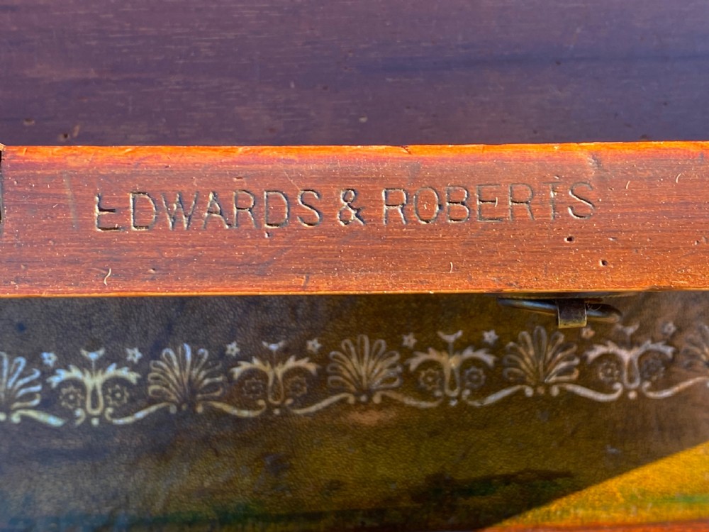 Edwards and Roberts marquetry inlaid pedestal desk View VII