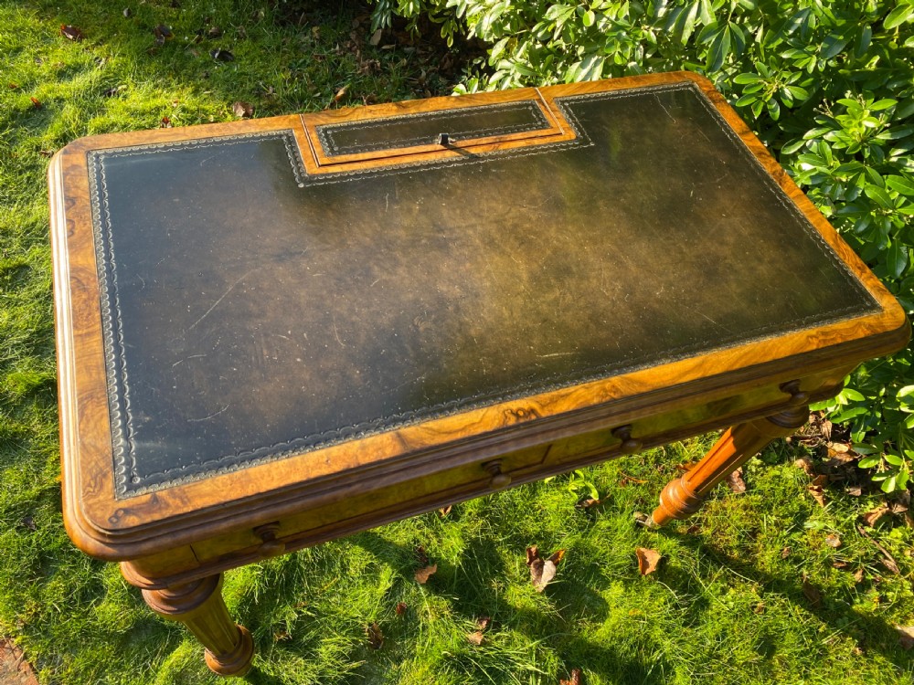 Gillows burr walnut writing table View II