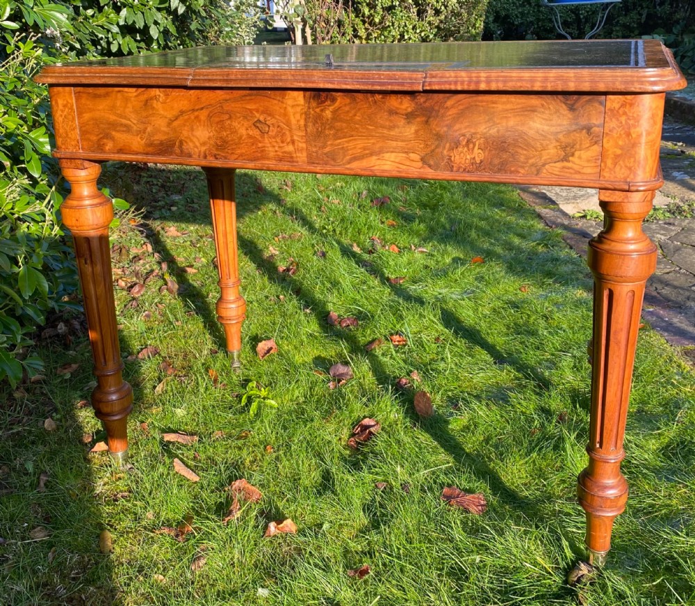 Gillows burr walnut writing table View VI