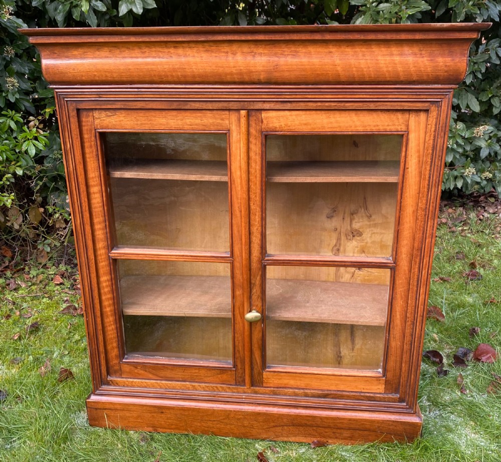 Glazed walnut cabinet 