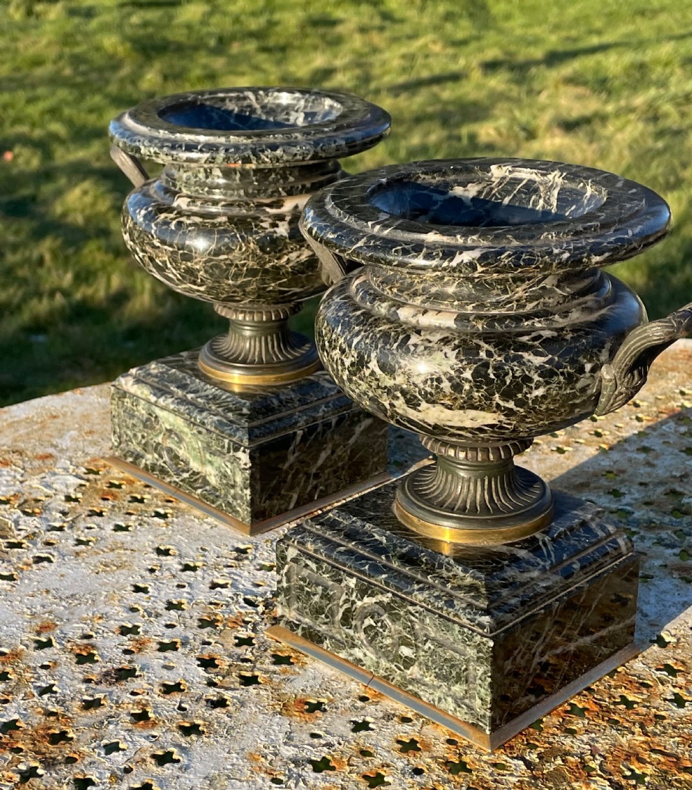 A Pair Of 19th C Marble Cassolettes View III