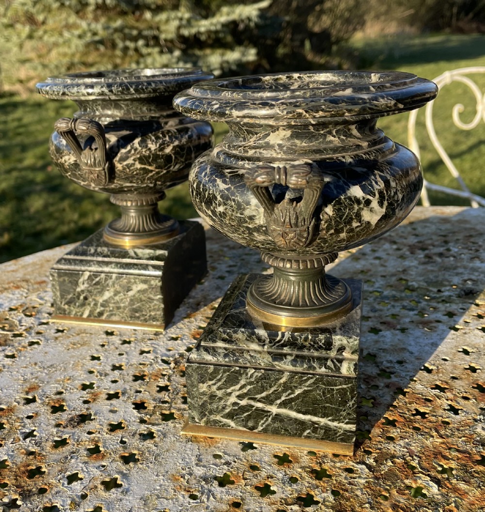 A Pair Of 19th C Marble Cassolettes View IV