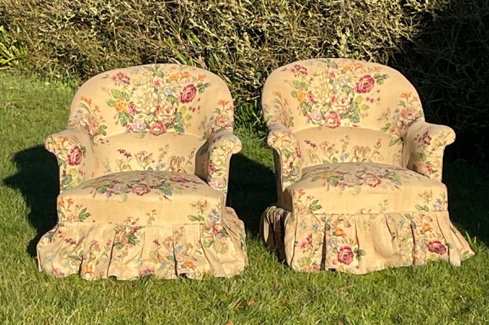 A Pair Of French Crappaud Armchairs  View III