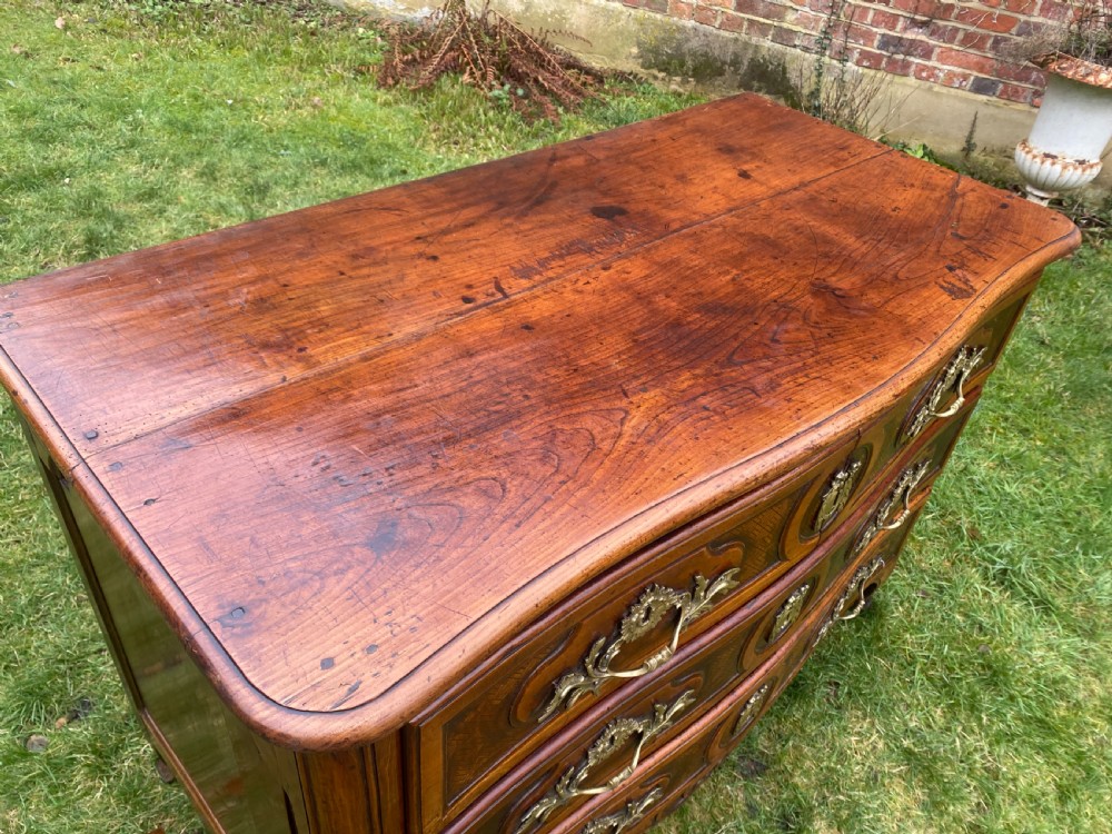 18th Century Louis XV serpentine fronted commode in cherrywood  View IV