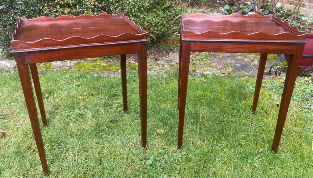Pair of mahogany side tables View III