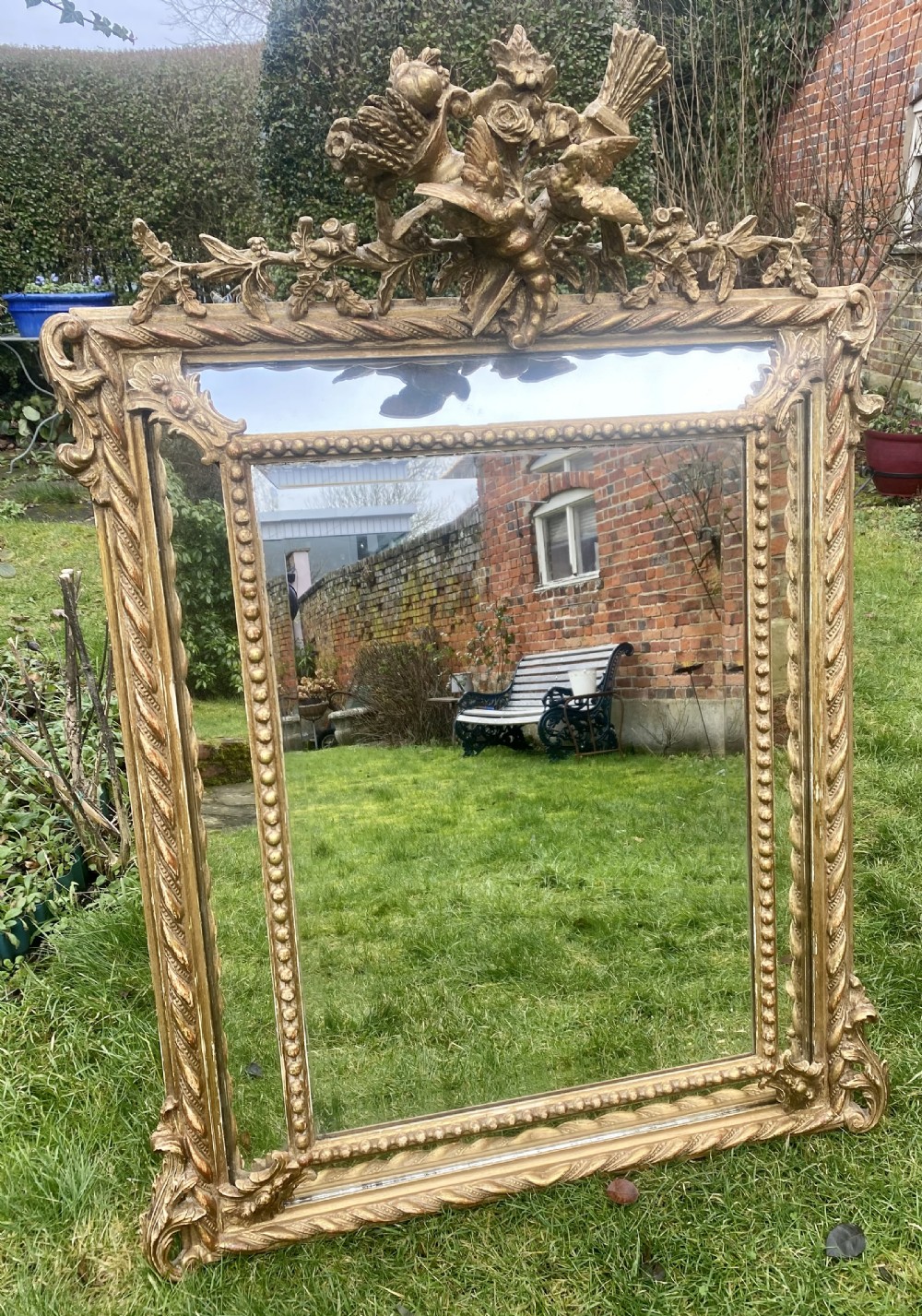 French 19 th Century margin mirror 