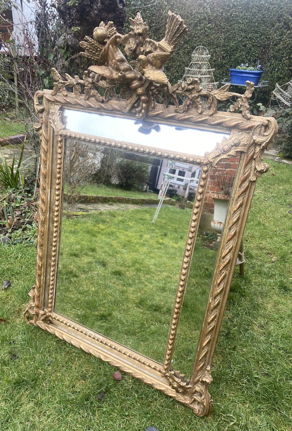 French 19 th Century margin mirror  View II