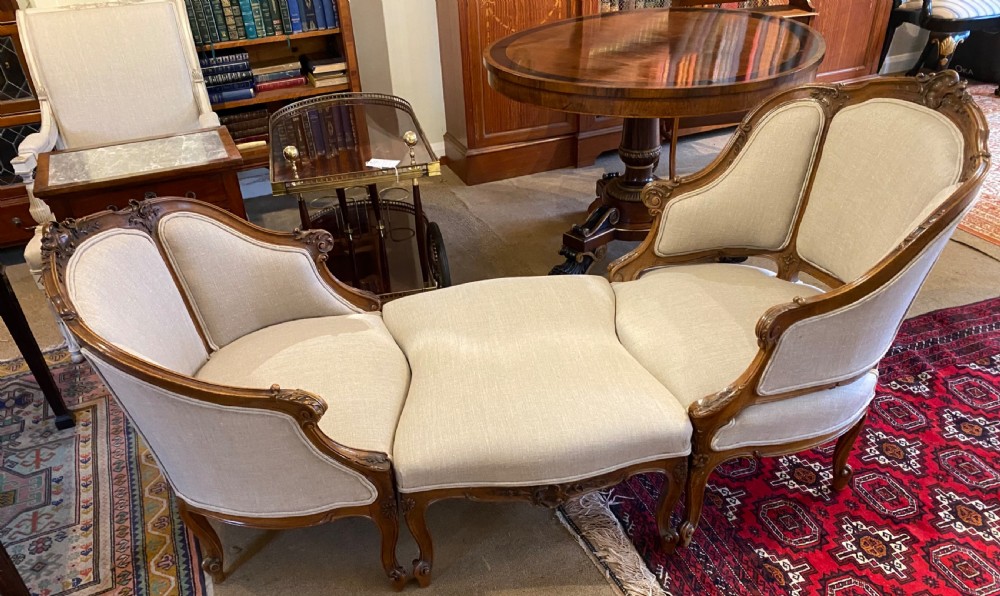Duchesse brisee or armchair with stool View VI