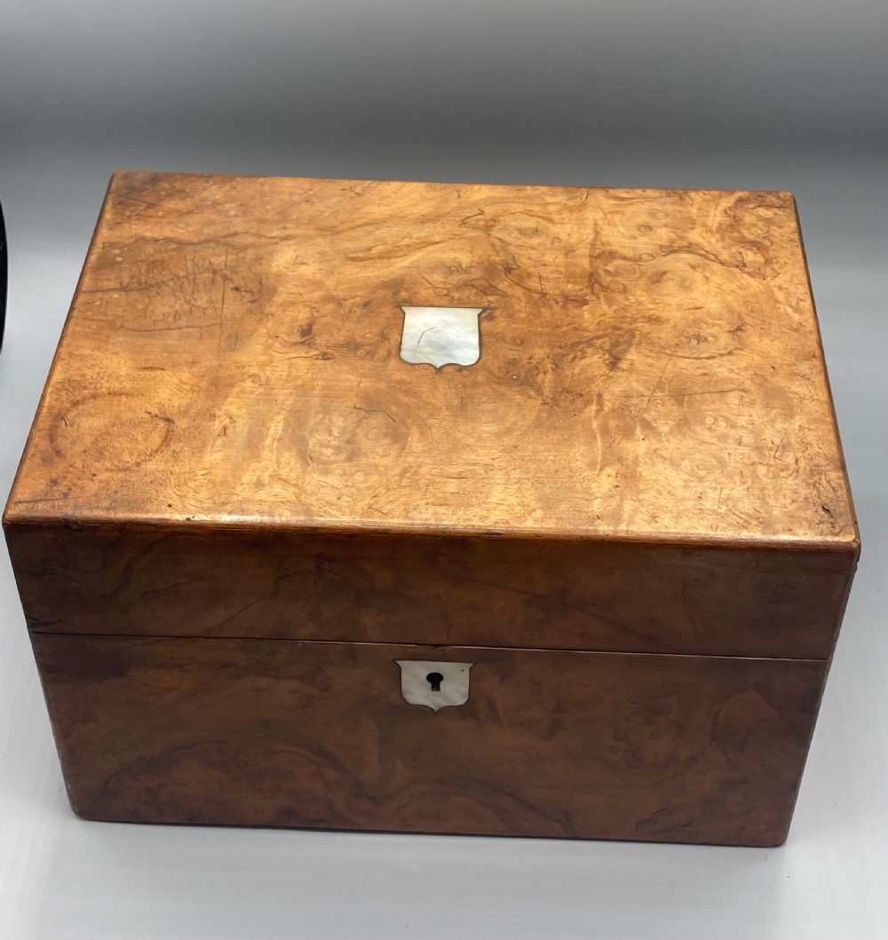 Victorian Walnut Traveling Box 