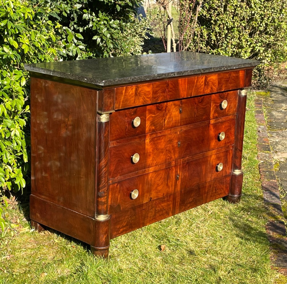 19th C Empire Style Mahogany Commode View III
