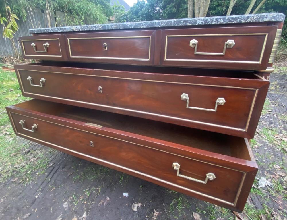 18th Century French brass inlaid commode  View VIII