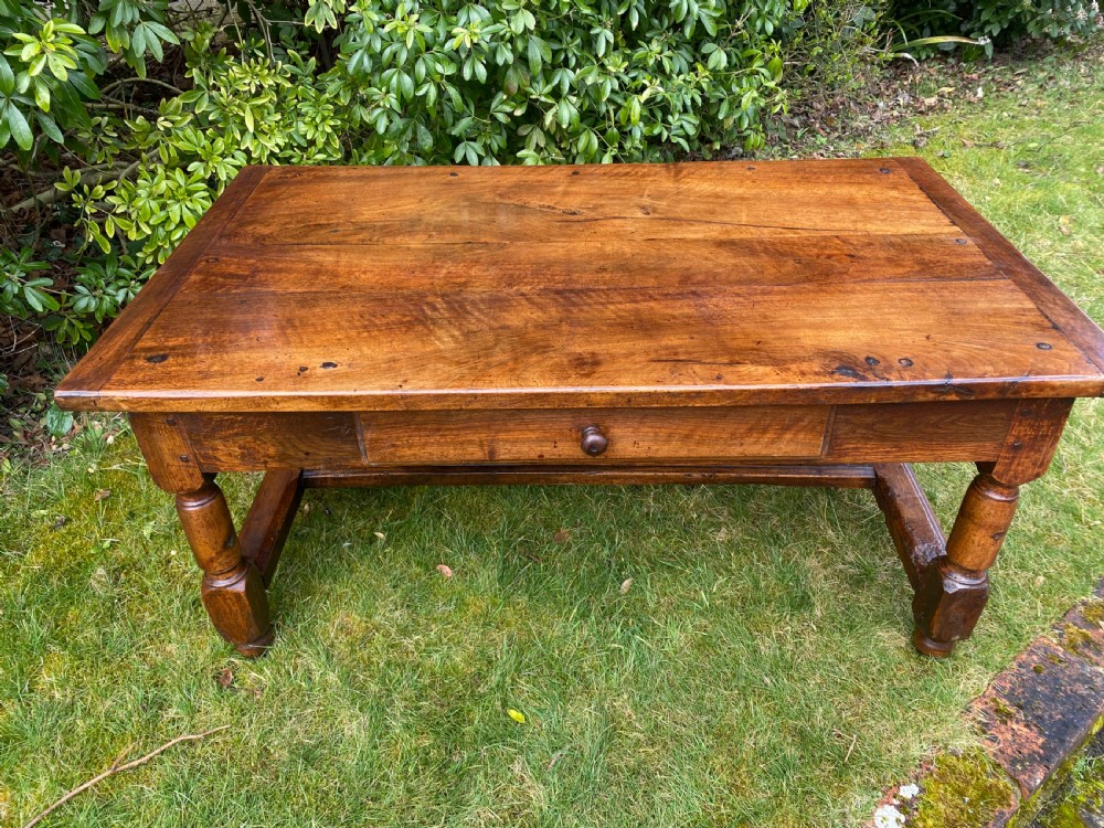 Walnut country coffee table View IV