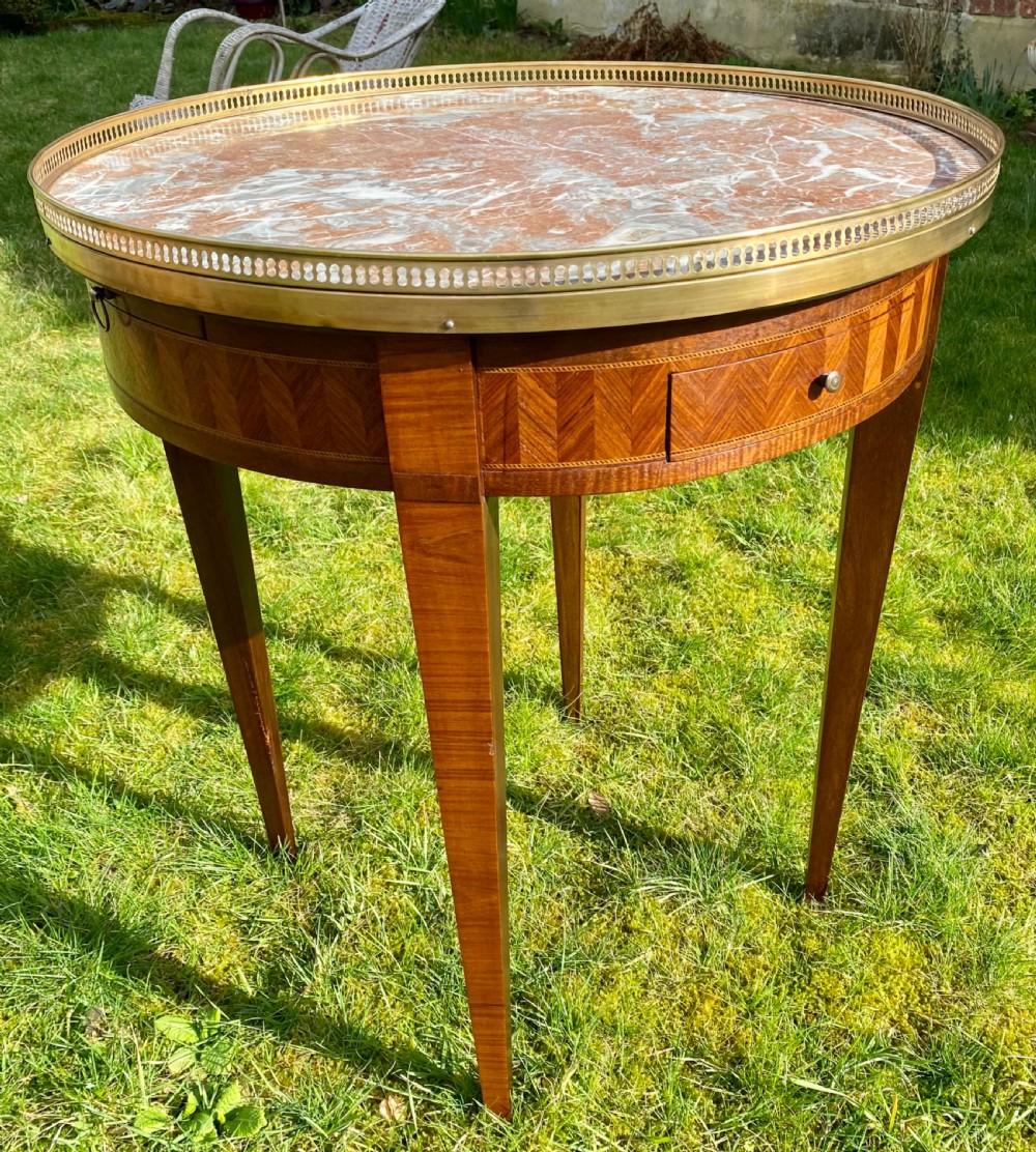 French parquetry bouillotte table View II